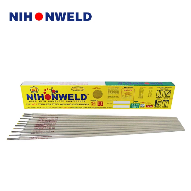 1kg Pack NihonwNeld NSS-308 Stainless Steel Welding Rod Electrode (Size:2mm 2.5mm 3.2mm 4mm )