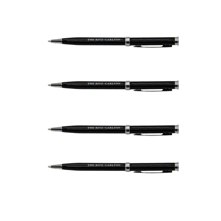 5 Star World hotel ritz carlton Hotel writing Ball Pen metal twist action slim hotel use ballpoint Pen
