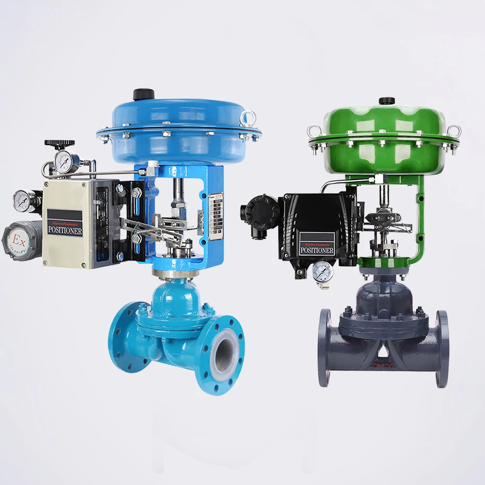 PN16 Carbon steel ptfe seal Pneumatic diaphragm membrane control valve Pressure Regulating Valve for corrosion resistance