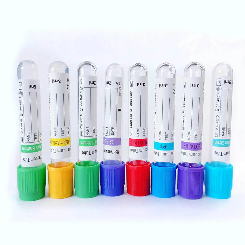 disposable different 0.5ml 4ml size vacuum cheap price medical grade edta durable in use blood test collection tube