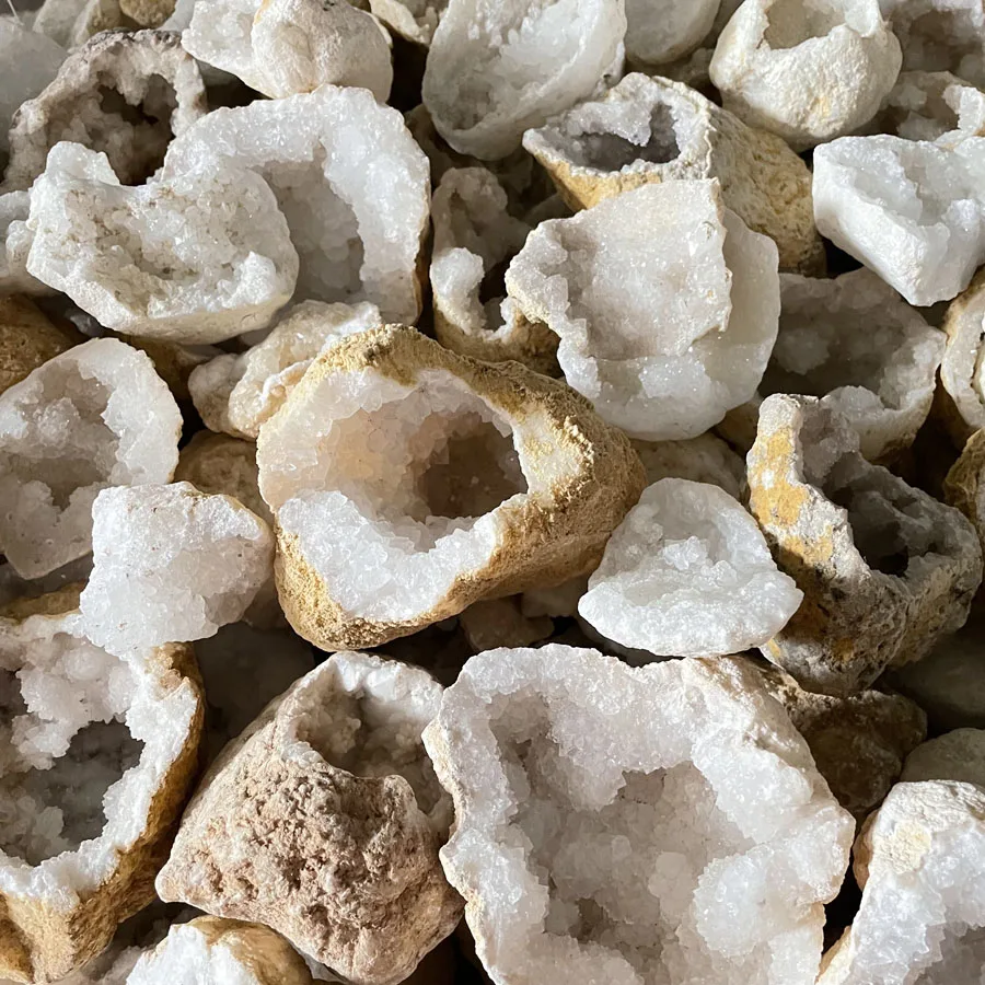 Unopened Agate Geode Mineral Specimen Rough Raw White Agate Geode