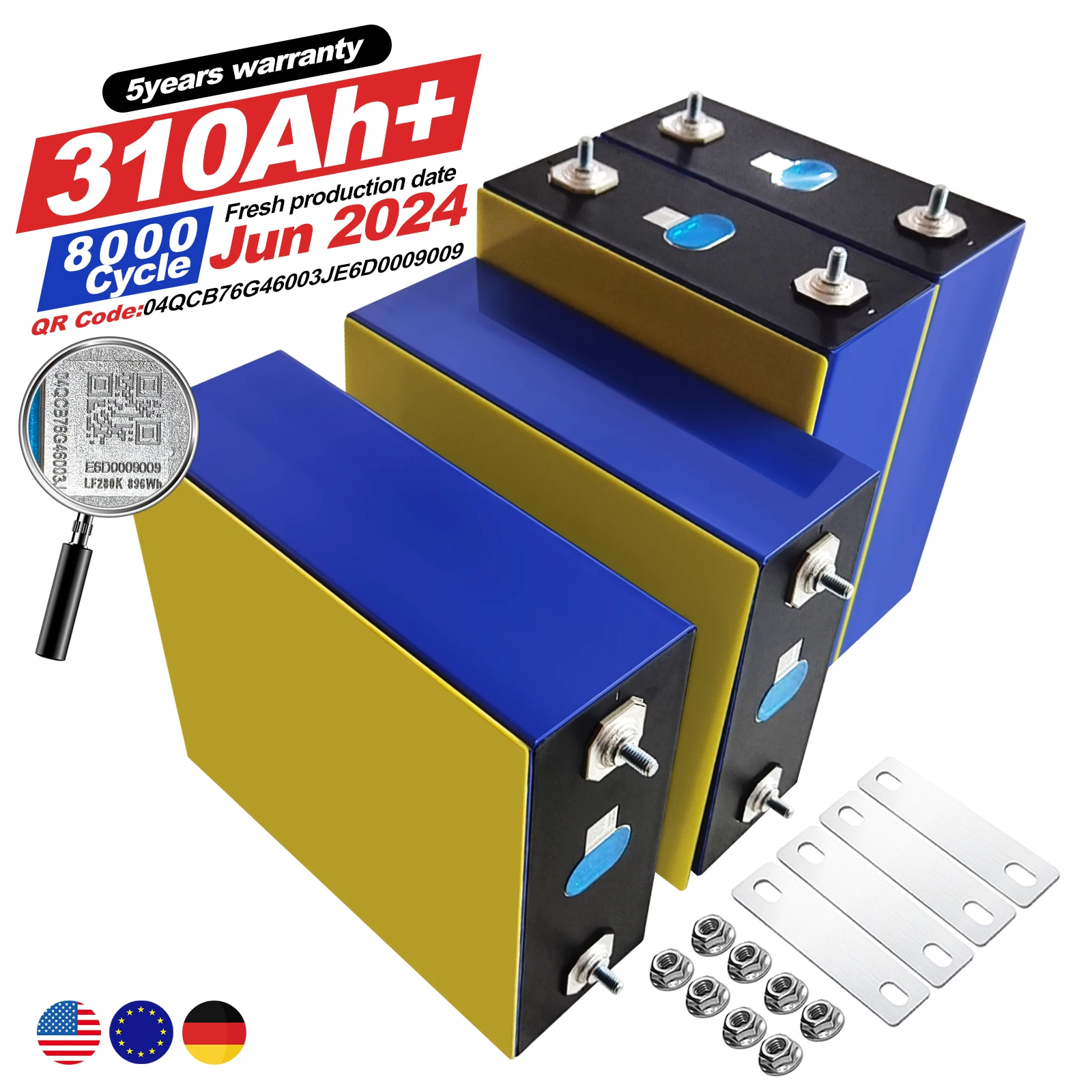 ЕС запас LFP призматический элемент батареи lifepo4 для системы хранения солнечной энергии 3 2 В 280ah LF280K Lifepo4 аккумуляторная батарея