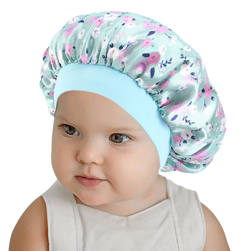 
Kids girls satin bonnet girl sleep hat silky bonnet headwear towel headband children wholesale bonnet  (62510990891)