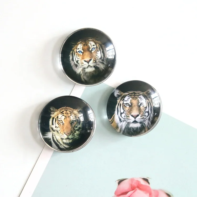 Персонализированный Магнит на холодильник LY Dome 3d для сувениров, африканская трава, тигр