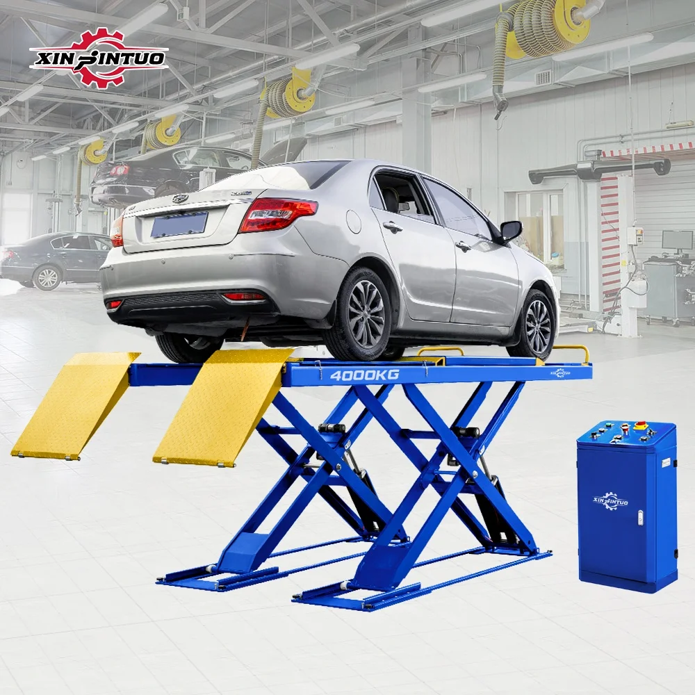 Jintuo Hydraulic Scissor 4 Wheel Alignment Car Lift Lifting Capacity 4000kg