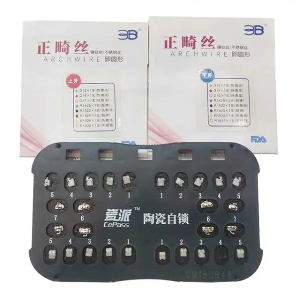 Высококачественный ортодонтический кристаллический стоматологический кронштейн сапфировый керамический кронштейн керамический самолигирующий кронштейн