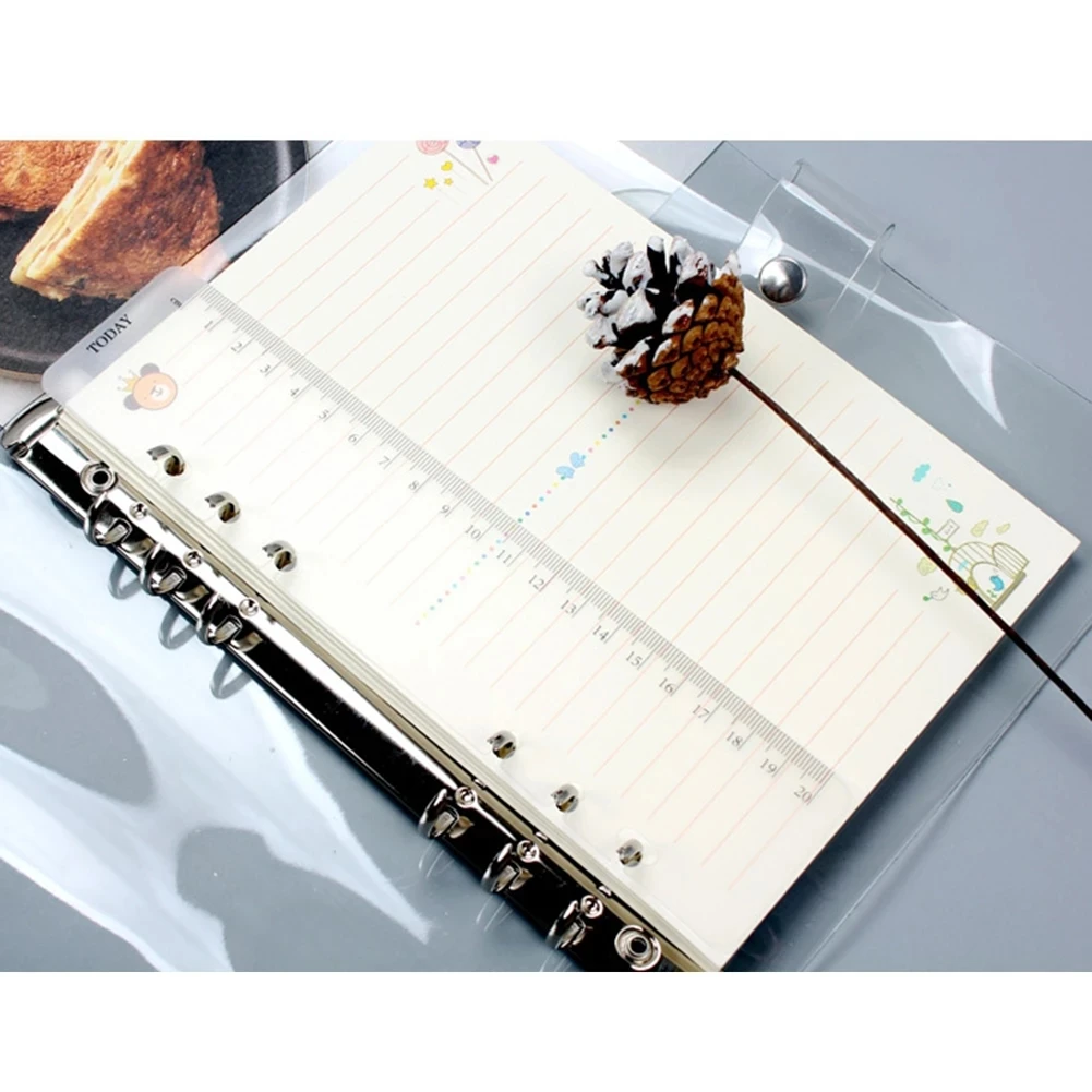 Transparent PVC Loose-leaf Notebook Cover A5/A6/A7 Rainbow Hand-book DIY Transparent Coil 2021 School Office Supplies