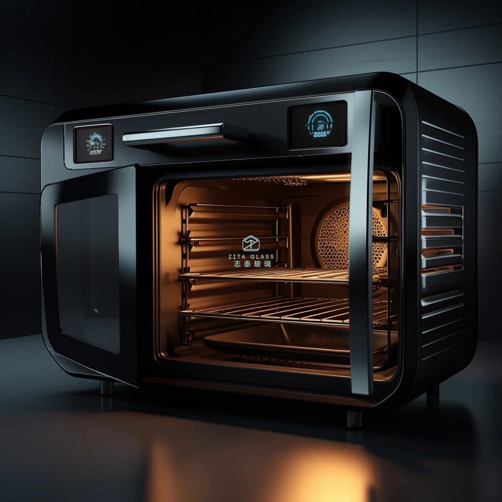 Black wire mesh tempered glass  oven parts tempered glass different size of oven door glass panel accessories