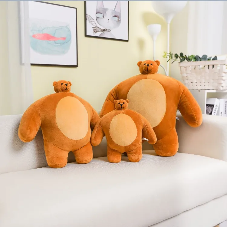 2024 Funny Soft Small Head Big Body Stuffed Animals Plush Fox Unicorn Sloth Panda Bear Tiger Lion Elephant Pillow ToysPlush Toy