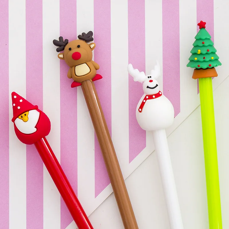 Christmas creative pen gel pen cute cartoon Christmas series neutral wholesale pen Christmas gift