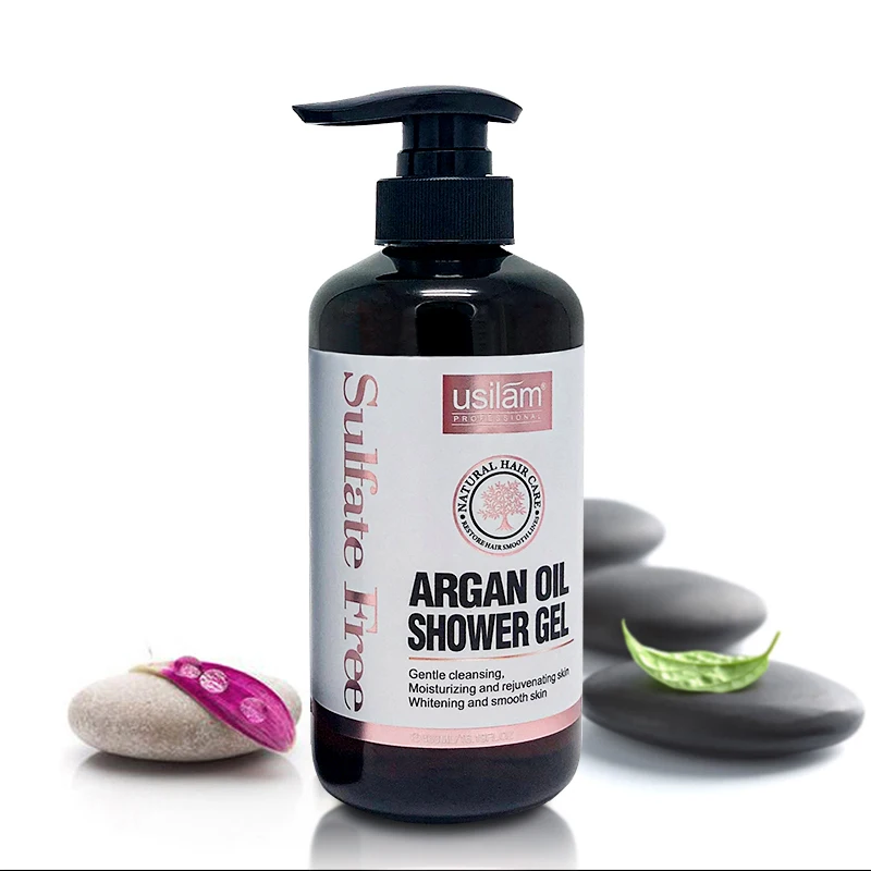 
top ranking natural organic deep cleaning whitening Morocco argan oil body shower gel 