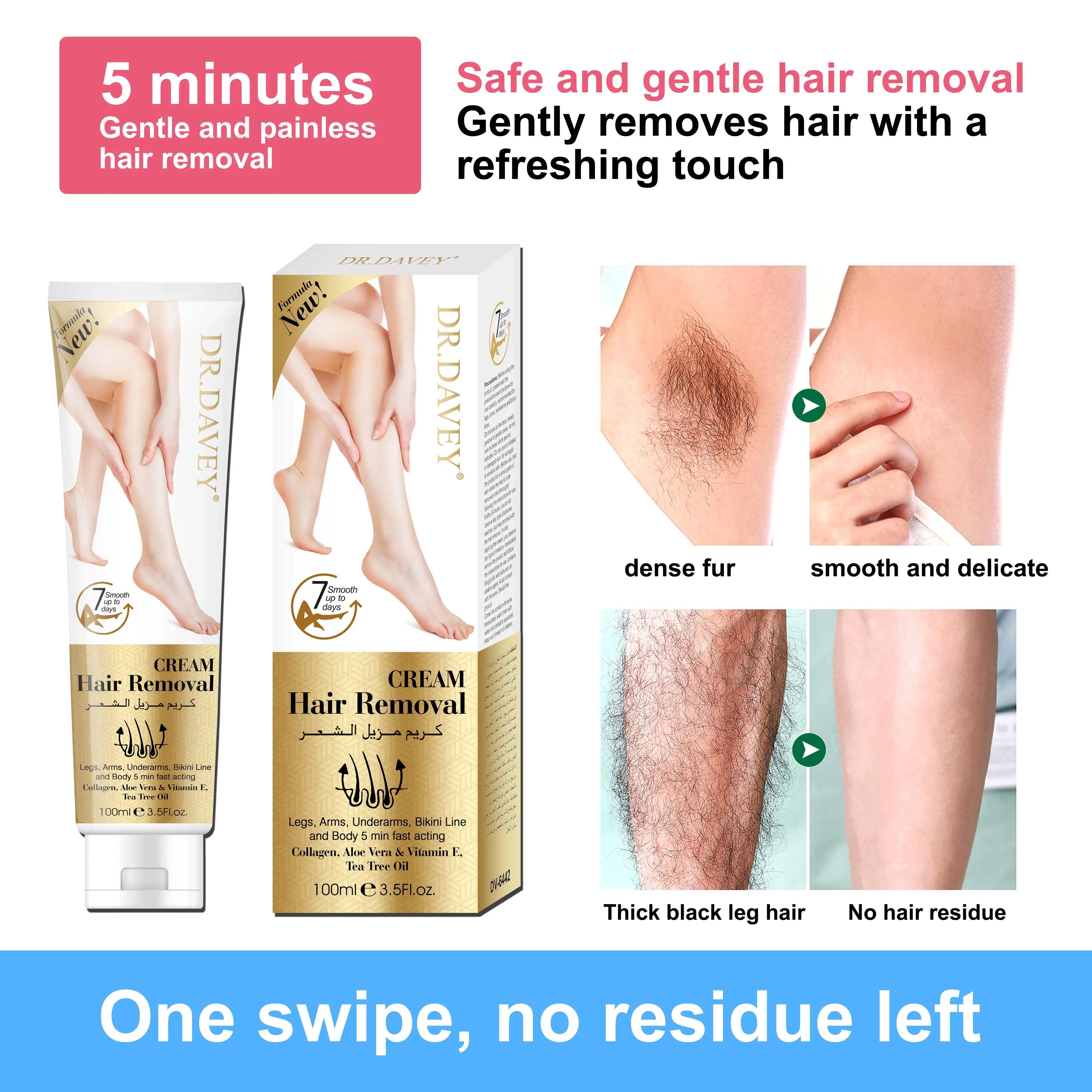 DR.DAVEY горячая распродажа безболезненная личная гигиена несколько минут удаления волос крем для мужчин и женщин Белый OEM