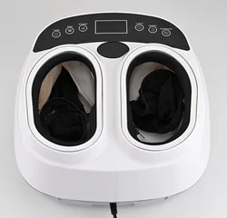 KIKI MASSAGE Electric Deep Kneading Therapy Air Compression Roller Shiatsu Foot SPA Massager Machine with Heat