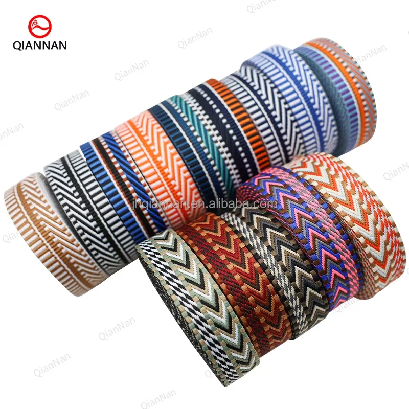 Arrowhead Pattern Polyester Jacquard Webbing Backpack Strap Musical Instrument Strap