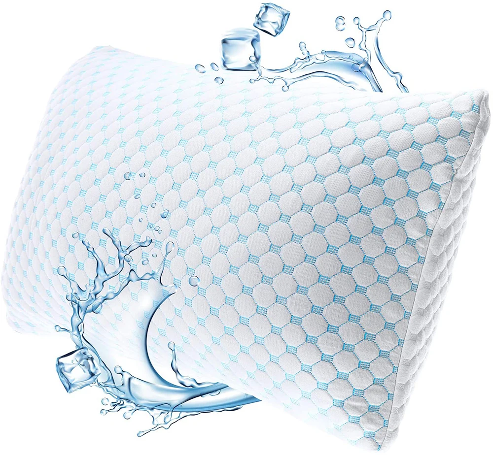 BEDREAMY Hotel collection bed pillows for sleeping Coolest Bed Gel Infused Memory Foam Pillow Shredded Pillow