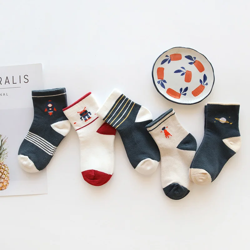 
Wholesale In Store Knitted Kids Socks Organic Baby Socks Cotton With OEM Design 