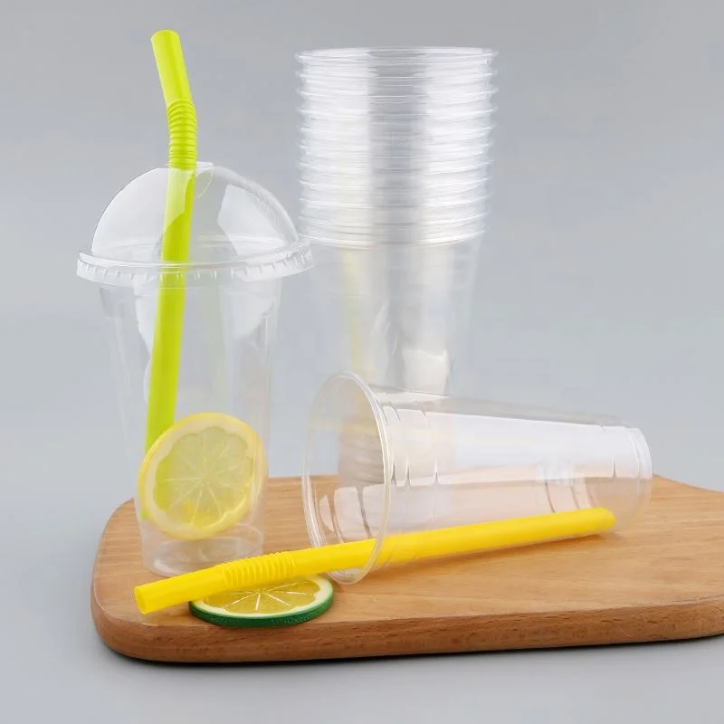 6oz 8oz 12oz 16oz 32oz Disposable Takeway Polystyrene Foam Wholesale pet clear custom printed logo plastic cups with lid