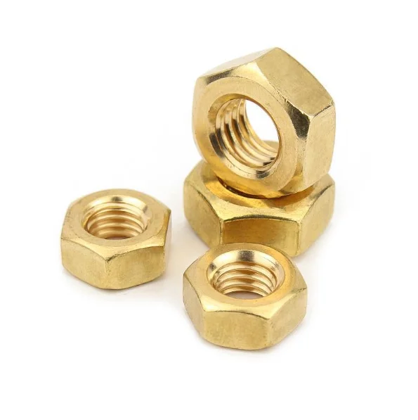 H62 hexagonal copper nut DIN934 large medium and small brass nuts M1.4~M16