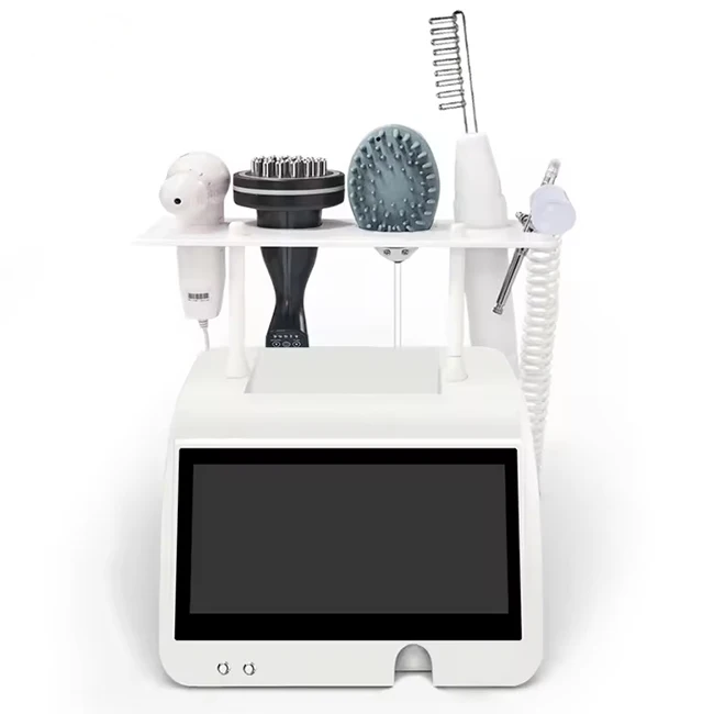 Equipment Repair Root Promote Oxygen Spray 5 Head Scalp Meridian Brush Massage Anti Loss Treatment Devices Hair Growth Machine