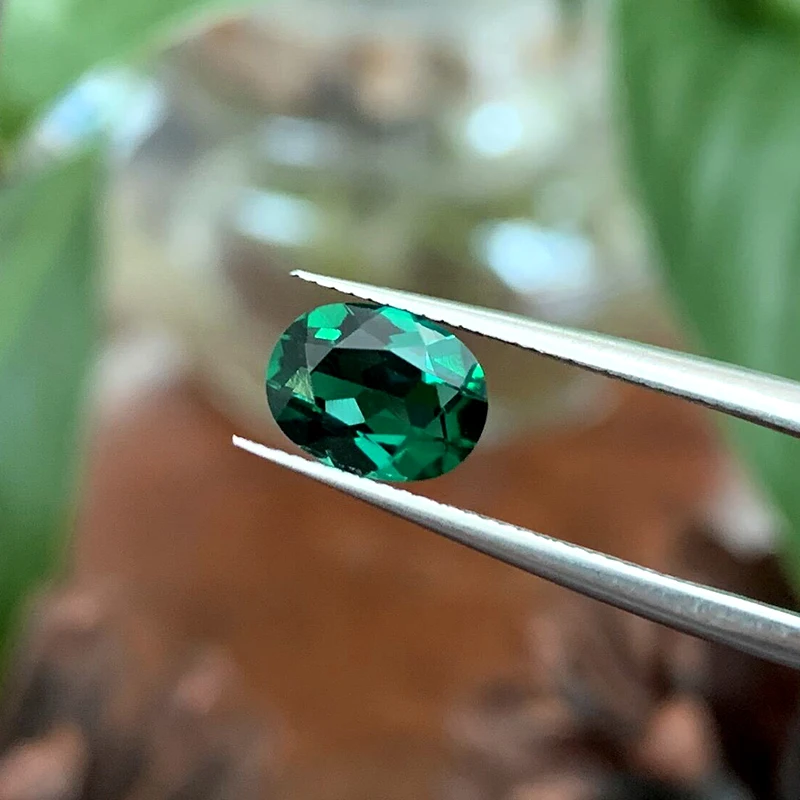 wholesale price per carat Certified Zambian loose gemstone synthetic lab created emerald stone