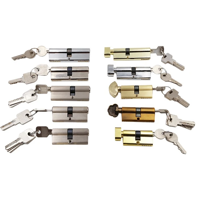 Brass High Quality Double Open U.s. Polished Brass Deadbolt New Key For Front Door Lock Cylinder