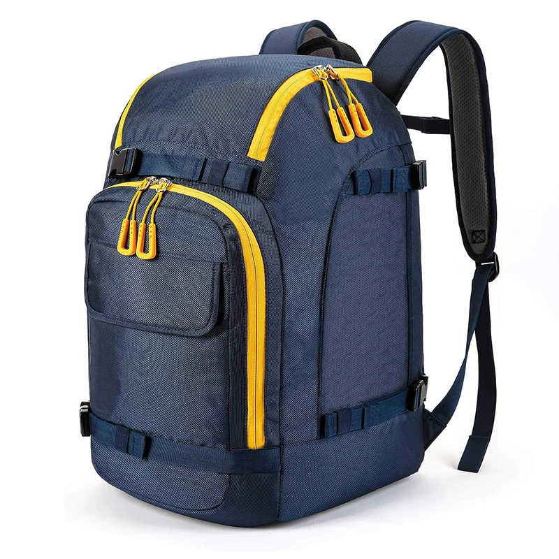 2025 China High Quality 55L Ski and Snowboard Boot Travel Backpack with Helmet Compartment with External and Bottom Waterproof