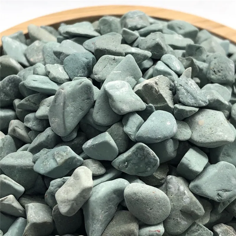 wholesale 3-6mm / 6-9mm / 9-12mm Green zeolite pebbles stone/ marble pavers cobblestone