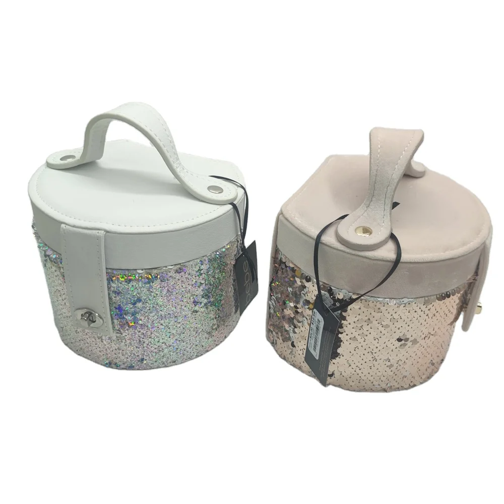 Шкатулка для ювелирных изделий из бархата, с ручкой и зеркалом, новинка 2021