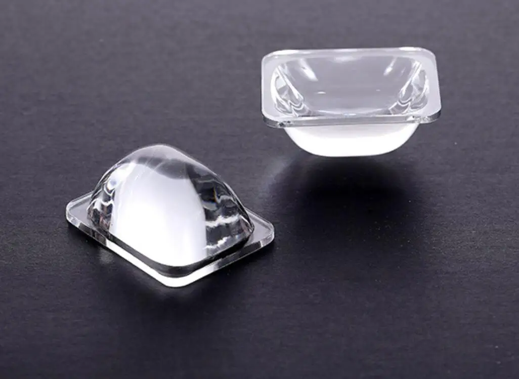 Rectangular lens 45mm wide 35mm factory direct supply LED car lamp lens high borosilicate optical convex glass
