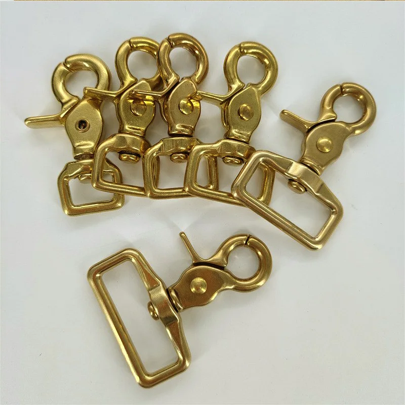 Hot sale custom  fastener gripper leather snap hook buckle metal trigger hook brass spring swivel lobster clasp snap hook