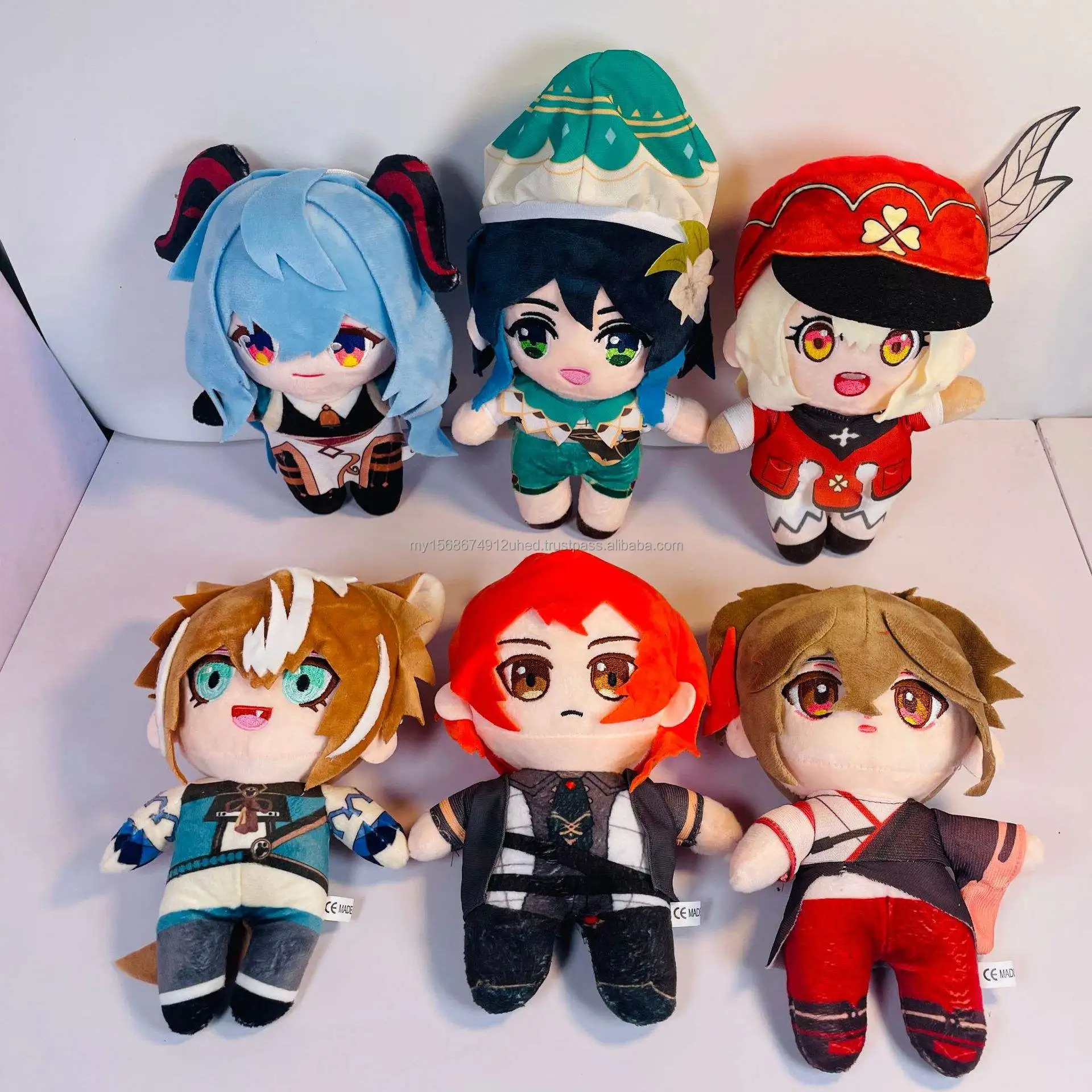 High Quality 20cm Cartoon Character Anime Plush Toy Doll Original Simplified Model WendyKeli DiLuke maple Ganyu Mandrill Wanye