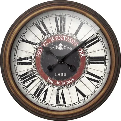 18 дюймов большой металлический каркас сад настенные часы водонепроницаемые часы