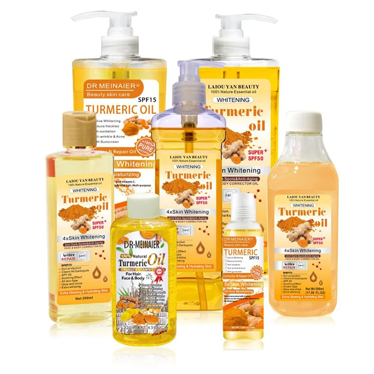 High Quality Super Whitening Turmeric Oil Face and Body Moisturizer Nourishing Lighten Spots Massage Turmeric Essential Oil