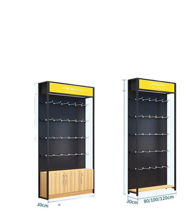 Hot Sale New style Wood and Steel Miniso Store Shelf Wall Display Stand Shelving For Mini Grocery