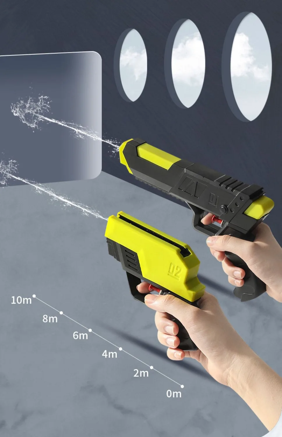 Toy guns Summer outdoor shooting divide two small green water gun toy kids Toy water gun