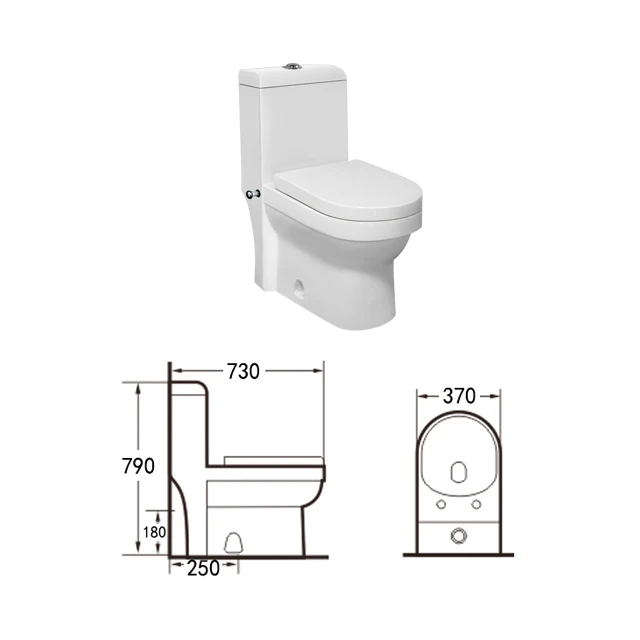  Iraq and Mid East Market Muslim Cheap One Piece Toilet with Bidet