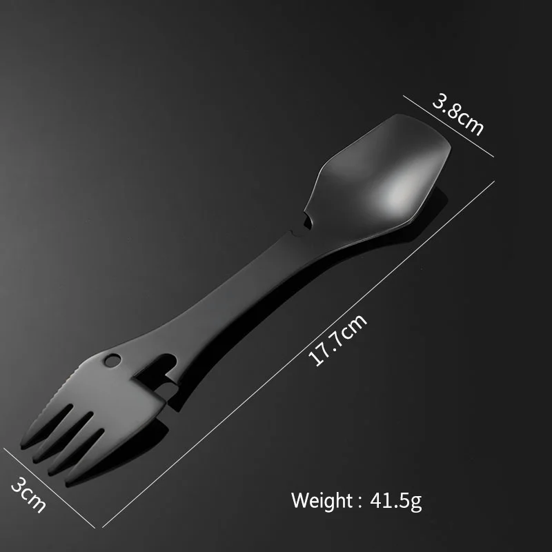 Hot seller unique 3 in 1 breakfast makers stainless steel function spork custom logo spoons fork