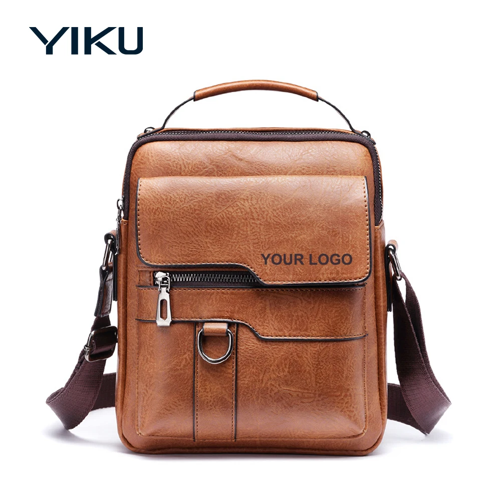 wholesale Men Bag PU Leather Messenger Business Travelling Bags Male shoulder bag