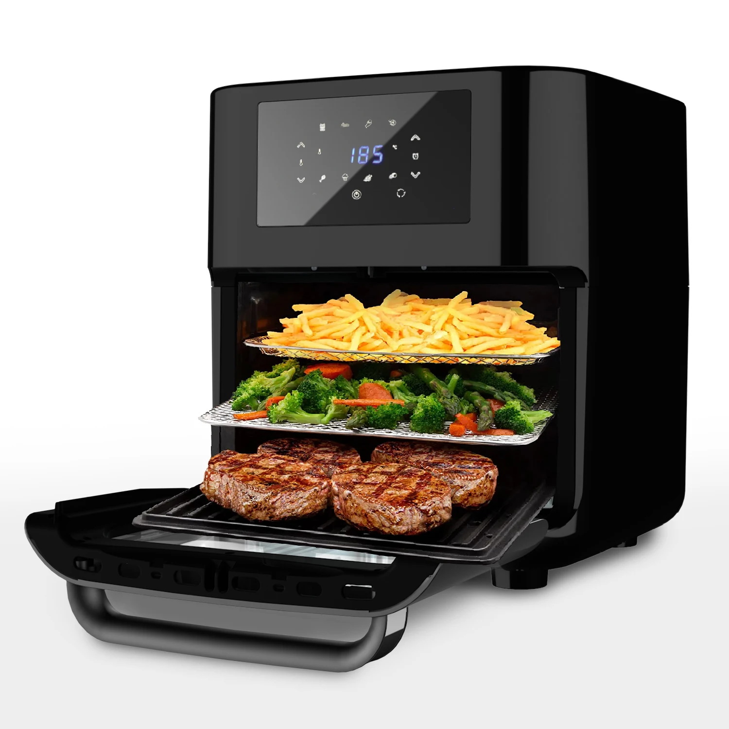 New Air Fryer Oven Digital Electric Healthy Cooking 12l Large Electric Air Fryers for Sale 1700w with Accessaceries