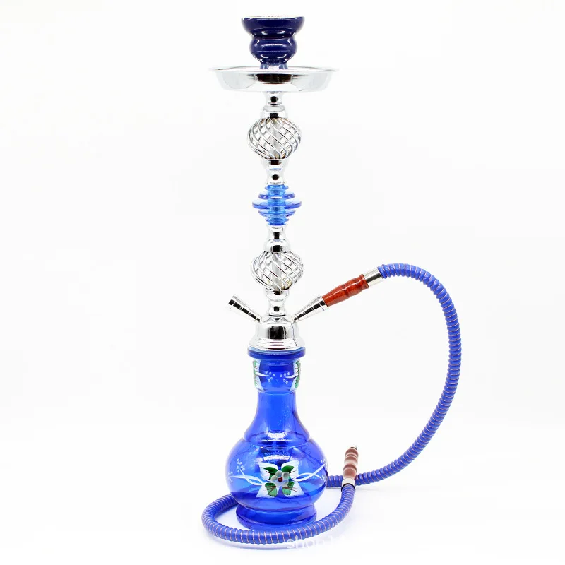 Wholesale cross-border Arabian Water Pipe New twist 56cm medium glass Hookah