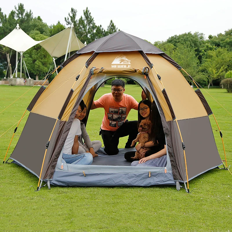 Double Layer Camping Tent Waterproof Hiking Outdoor Hunting 5-8 Person 4Season tent