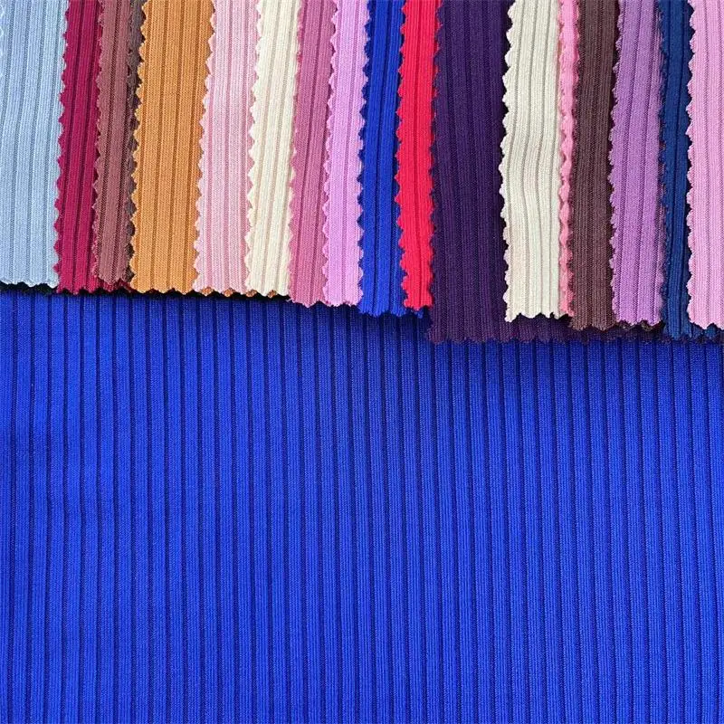 best price DTY 4*2 rib  95% polyester 5% spandex for garments