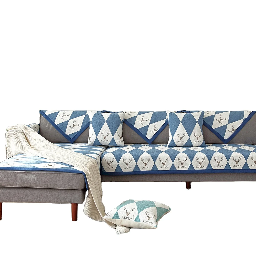 100% Polyester antiskid modern simple Nordic style sofa cushion sofa cover