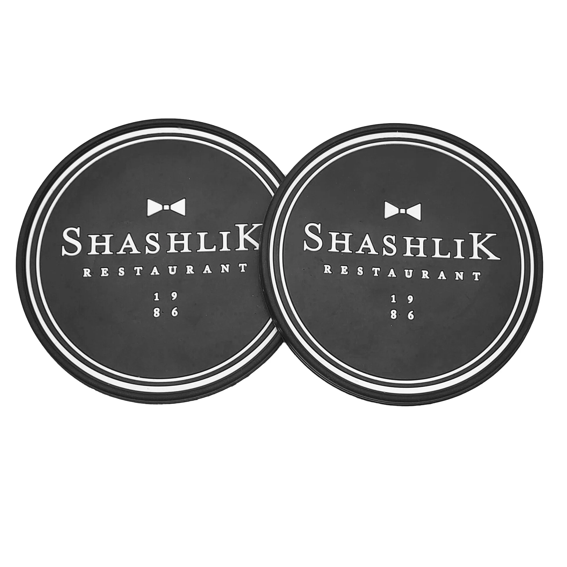 PVC Rubber Coasters Round Soft Plastic Coasters Car Cup Holder Mat Vinyl Silicone Drink Coasters Protection Table Cup Pad