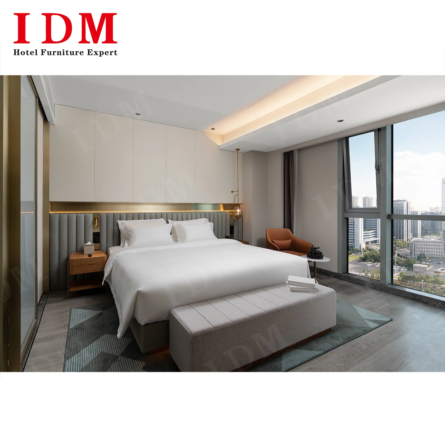 Hospitality Hotel Furniture Commercial 5 Star Modern Headboard Bedroom Sets