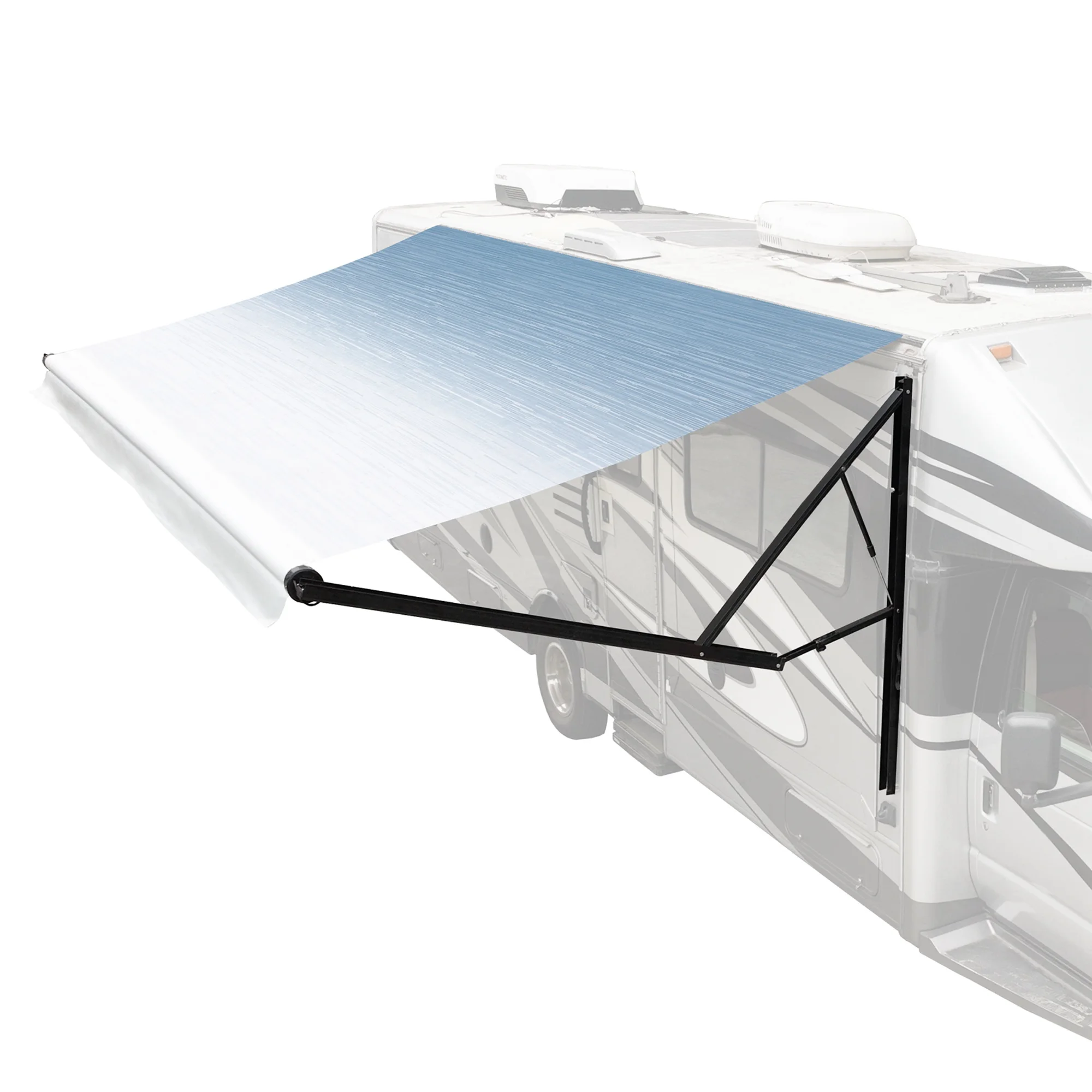 Wareda  12v electric 100% aluminum material caravan awning black cassette awning for awning motorhome