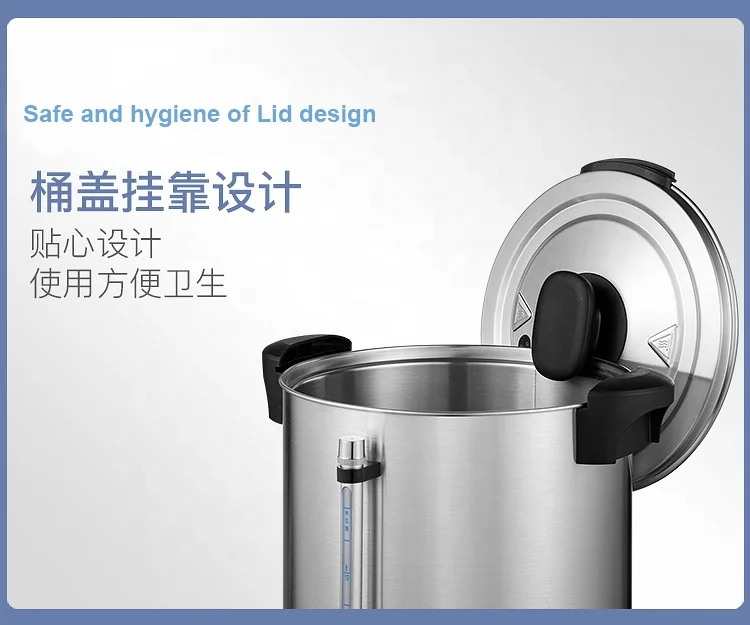 8L hot water urn catering boiler stainless steel electric tea boiler with tap