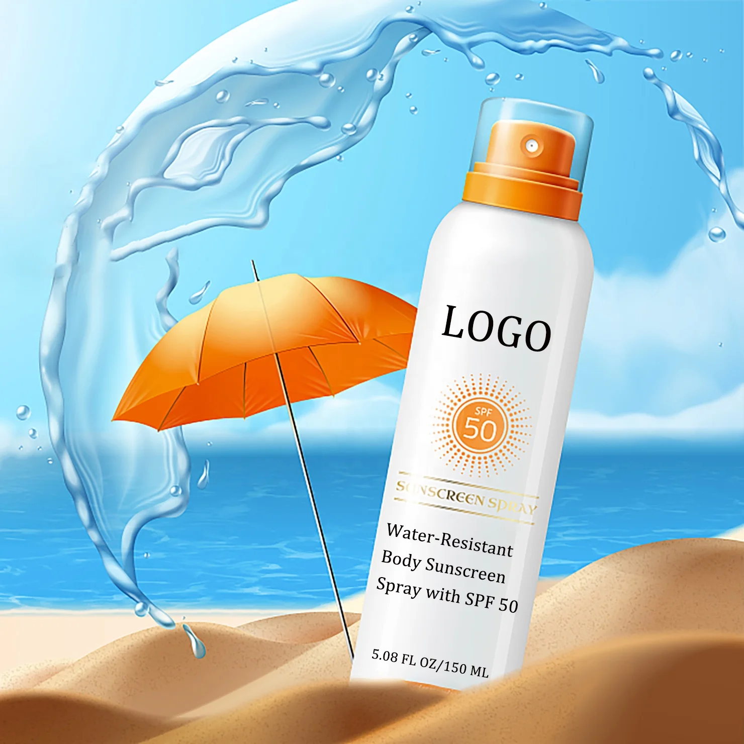 Private Label Fragrance Free Herbal UVA UVB Protection Sunscreen Spray