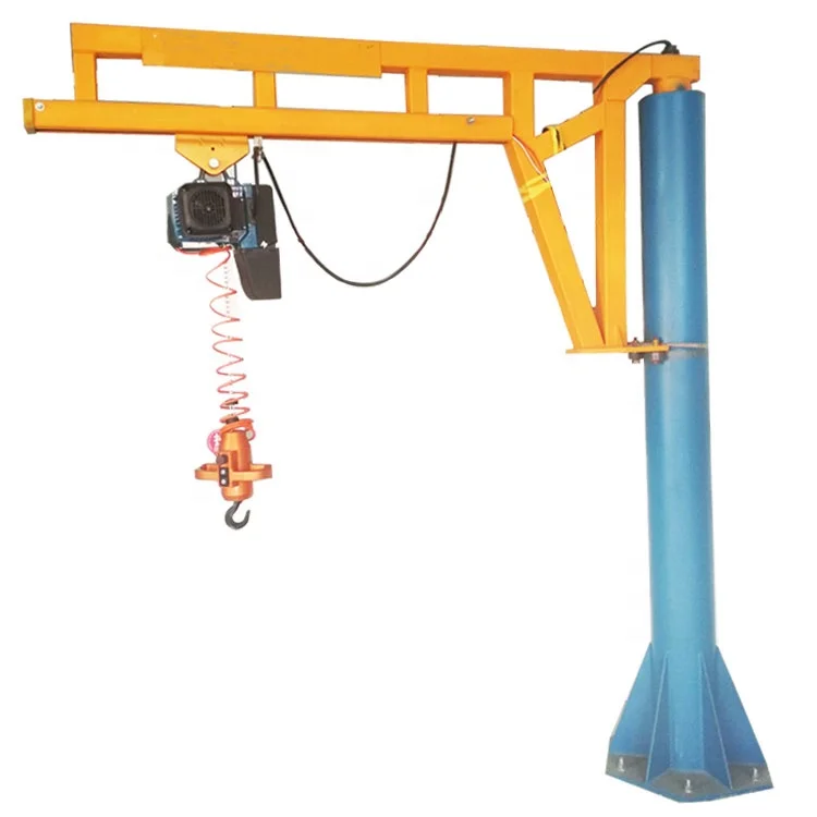 1t 2t 3m 5m 6m Ground Mounted Column Slewing 90 270 360 Degree Rotating Jib Crane
