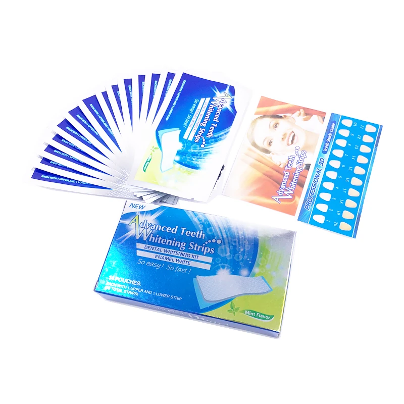 Factory Directly 3d 5d 28pcs 14 Treatments Non Peroxide Teeth Whitening Strips Private Label